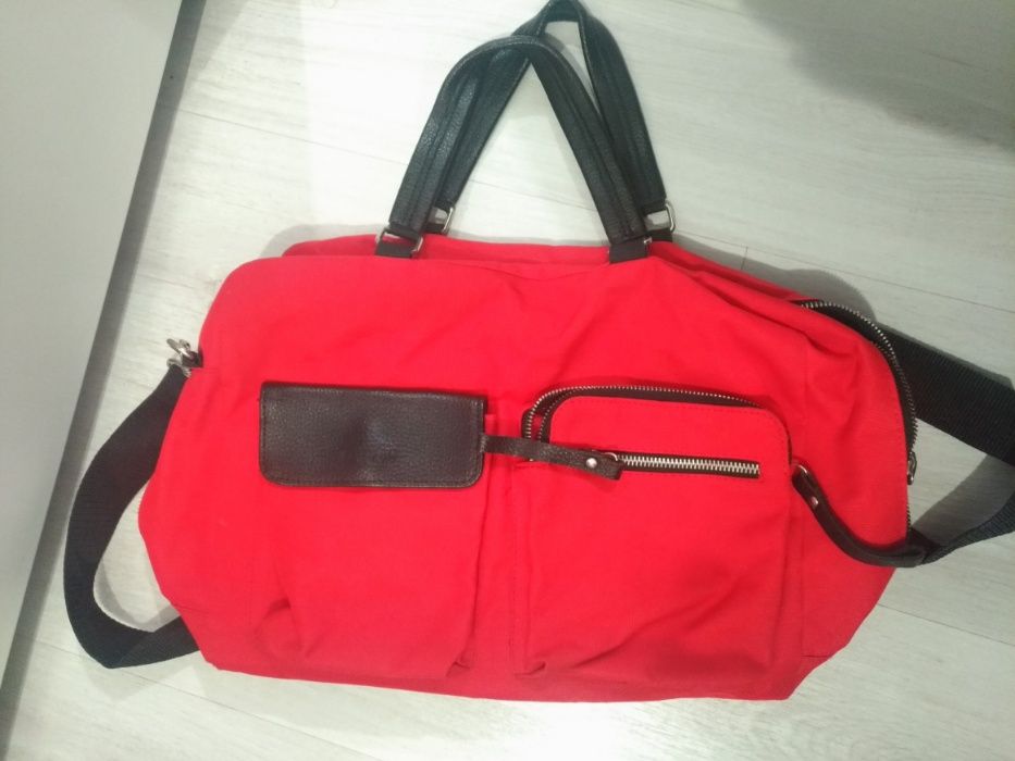 Torebka torba na laptopa czerwona Baron AVON mieści A4 na ramię