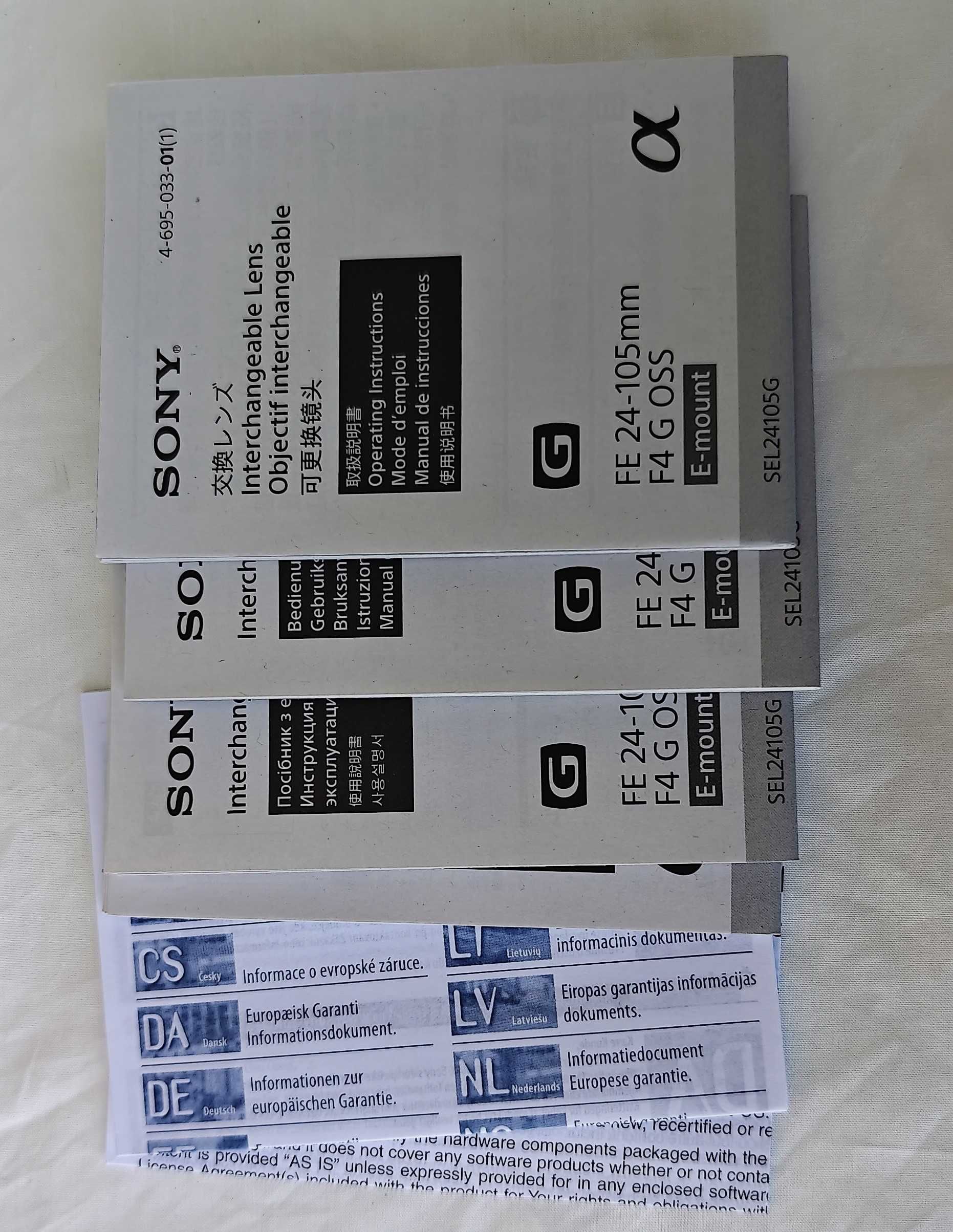 Vendo SONY FE 24-105mm f/4 G OSS
