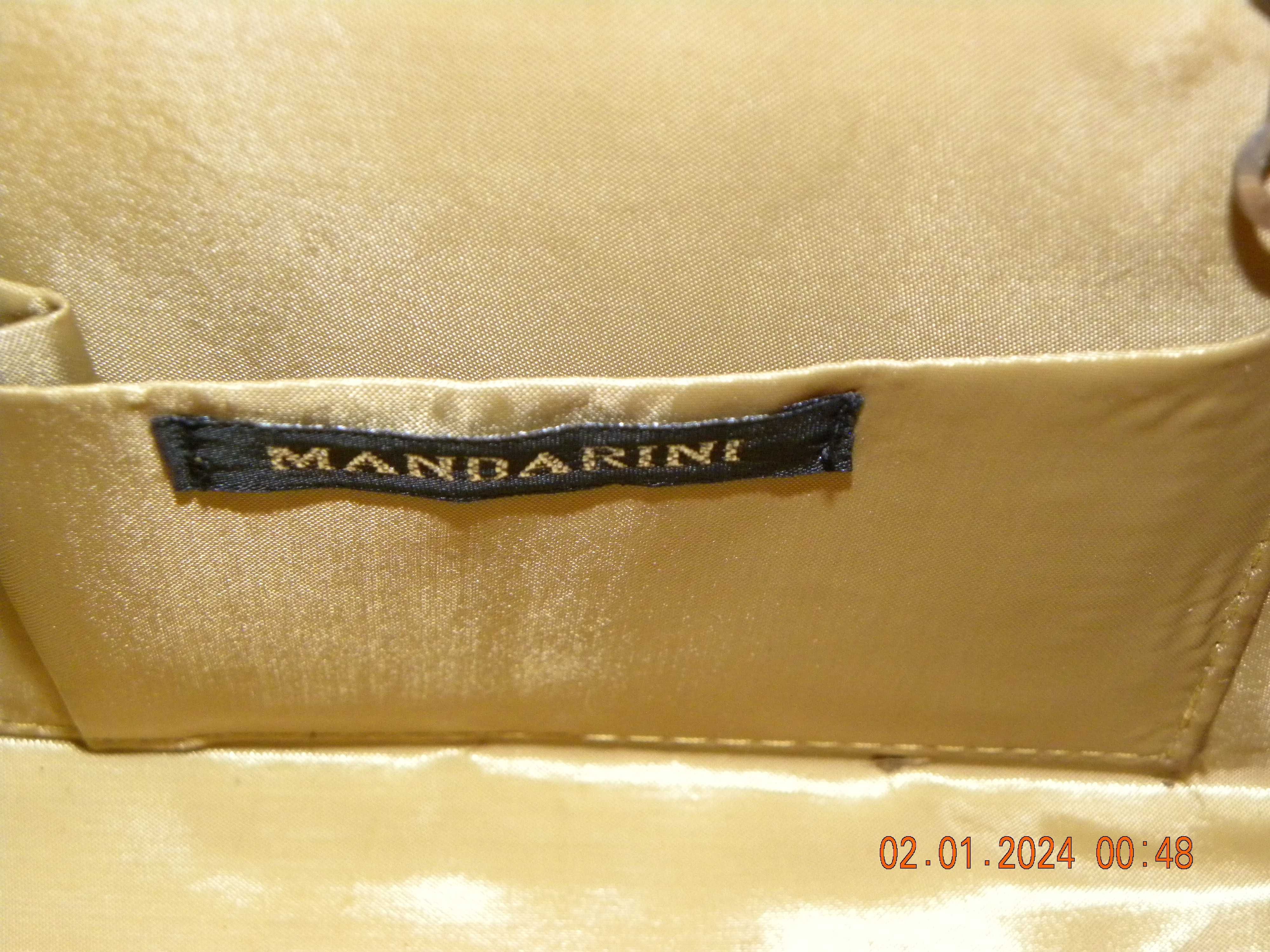 Mandarini - torebka z rombami z perełek