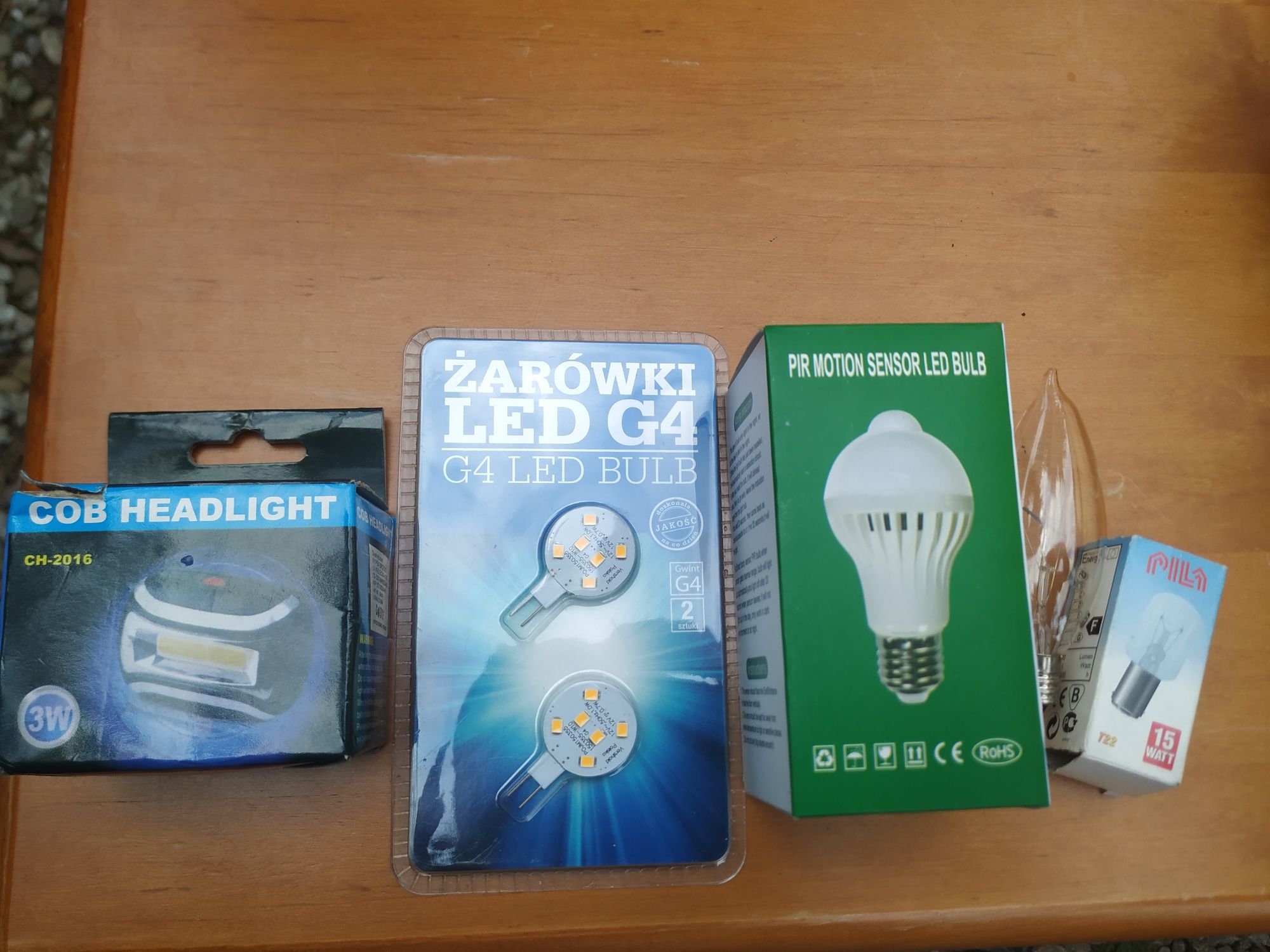 Żarówki LED ,zwykłe , GU10, czołówka ,czujnik ruchu 40 sztuk komplet