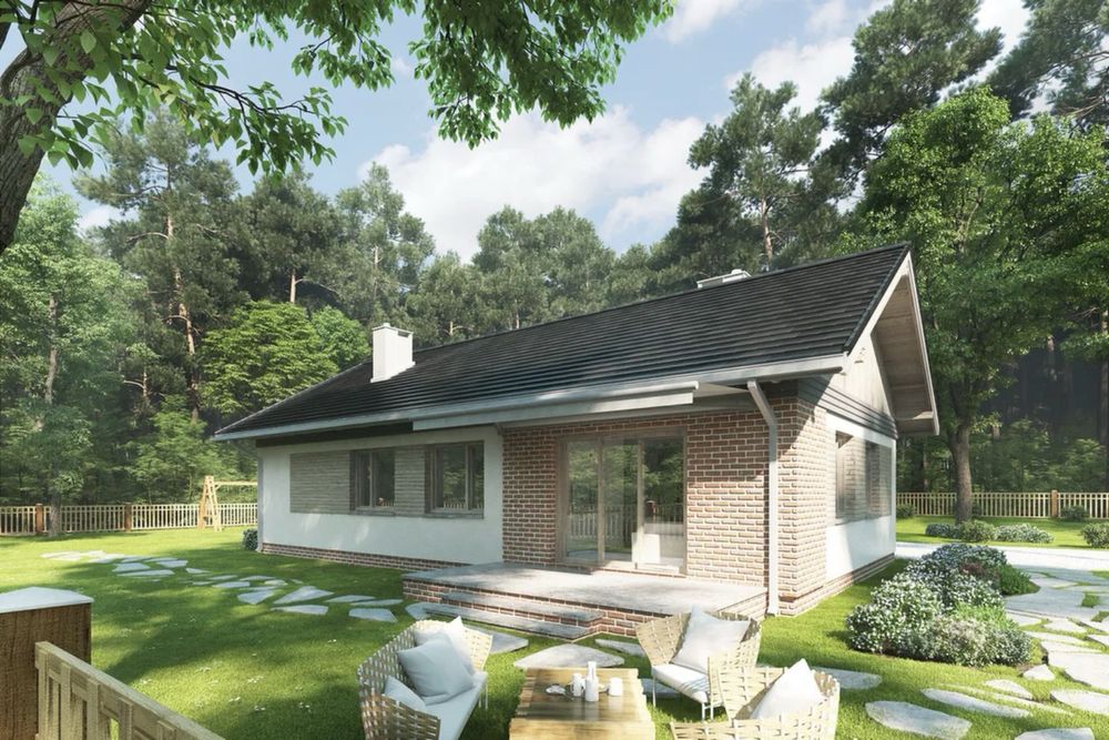 Dom 100 m2 w stanie surowym - zamkniętym zlokalizowany w Grabówcu