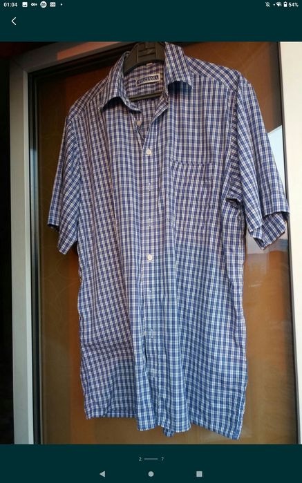 Koszula męska krótki rękaw 100% bawełna Wólczanka 180/188 rozm.L