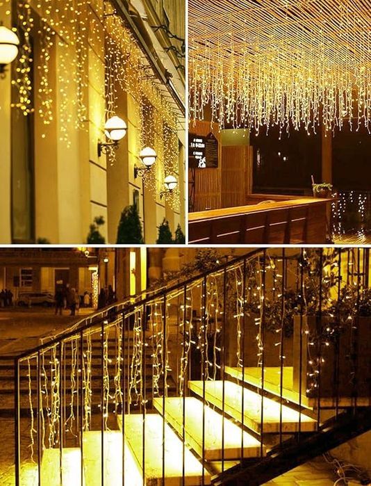 oświetlenie świąteczne 144 led ciepłe światło qunt