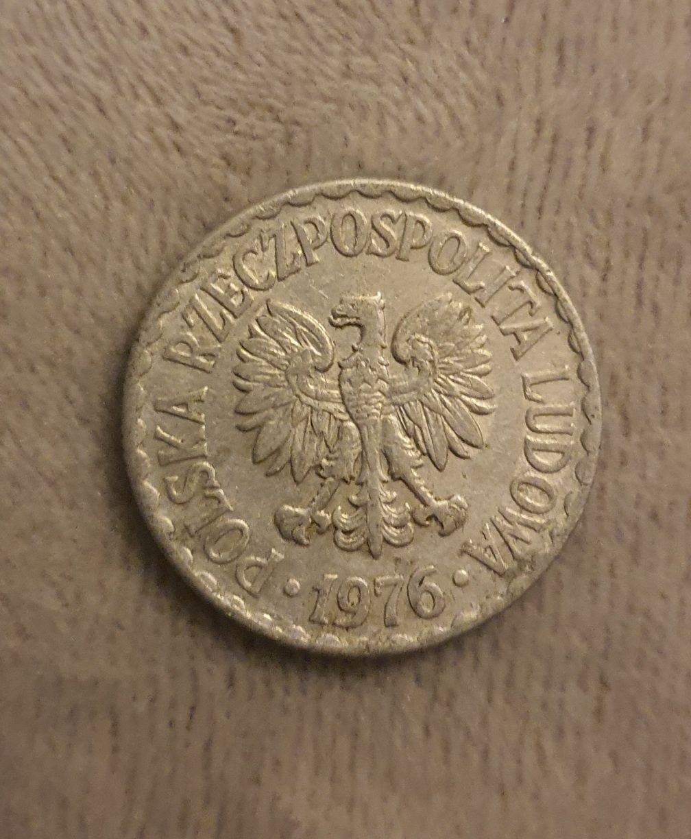 moneta PRL 1 złoty 1976 bez znaku mennicy