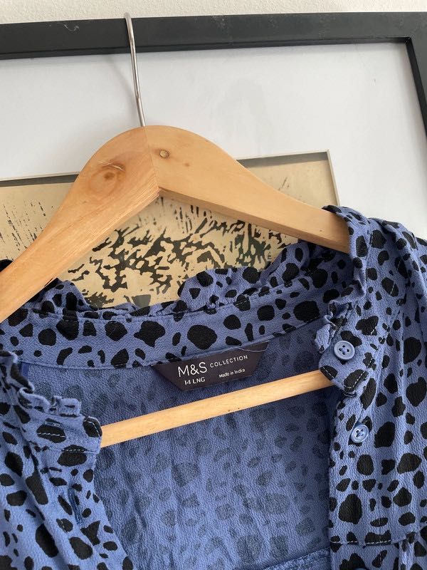 Sukienka panterka Marks&Spencer wiązana XL 42