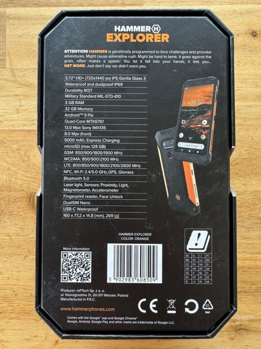 Hammer Explorer 3 smartfon fabrycznie nowy pancerny android, nie iphon