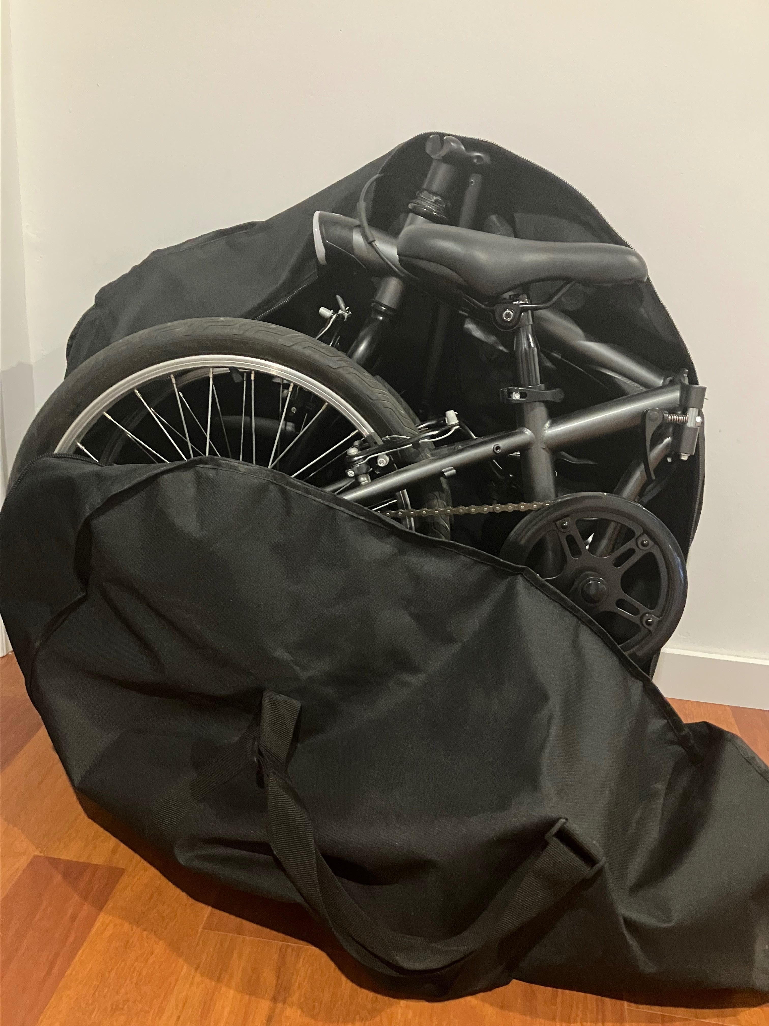 Bicicleta dobrável BTwin fold 100 com acessórios