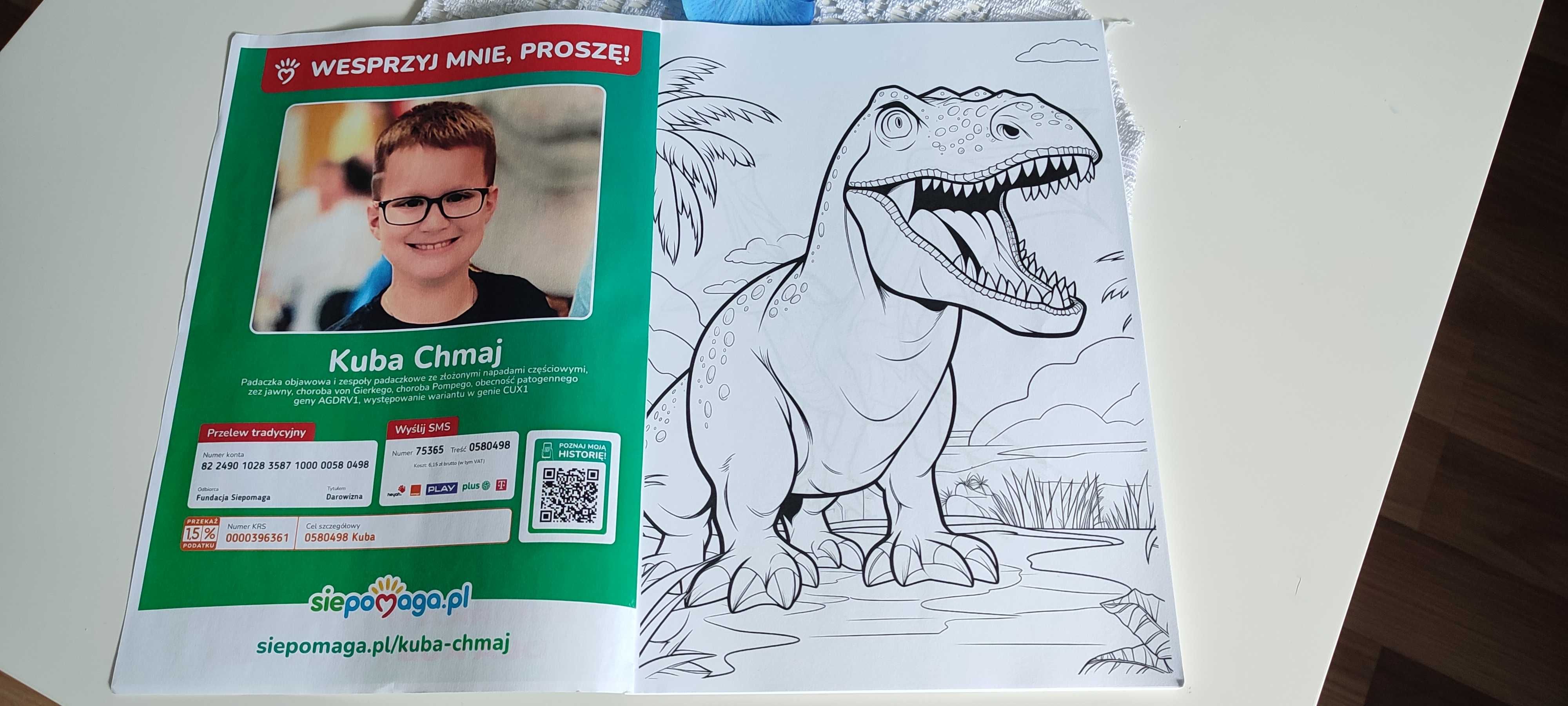 Kolorowanka charytatywna "Świat dinozaurów"