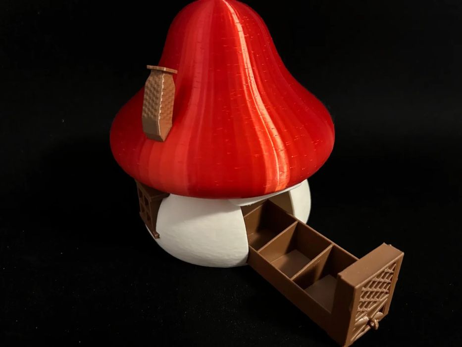 Casa de Smurf Encantadora com Gaveta Secreta