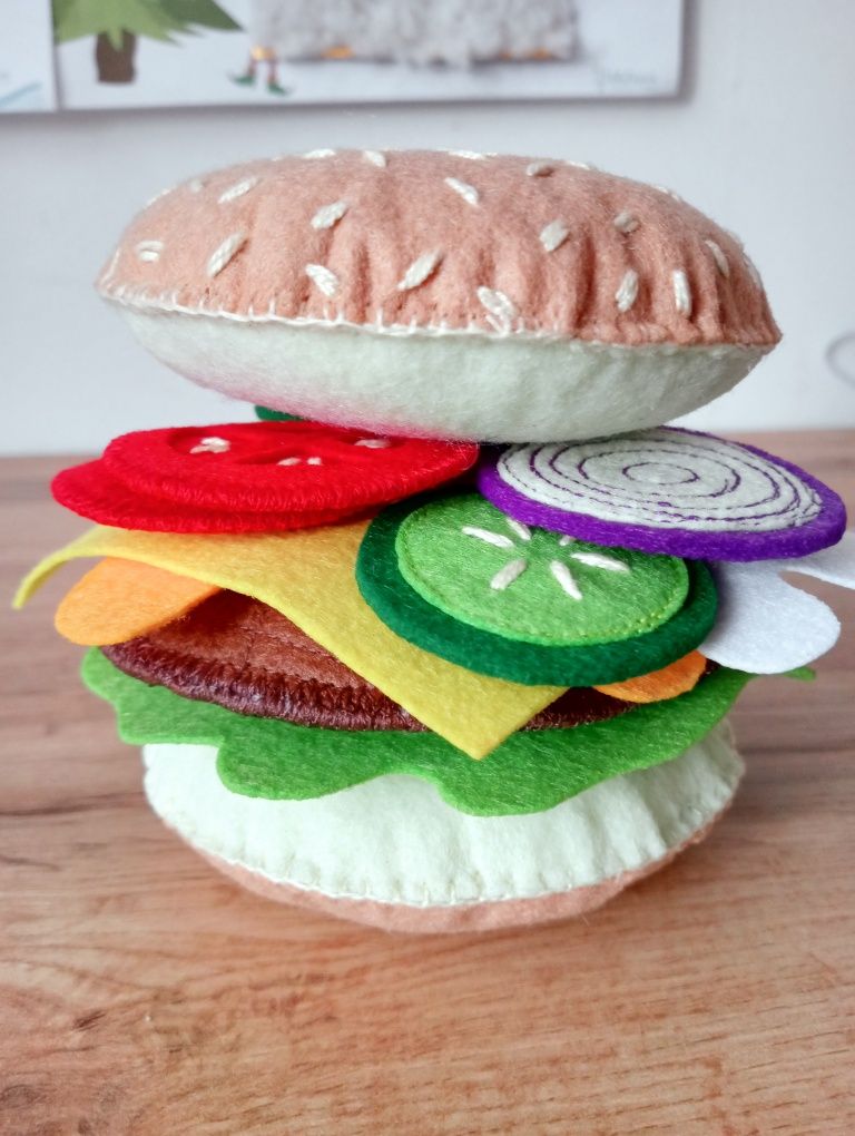 Hamburger + udko z filcu handmade zestaw