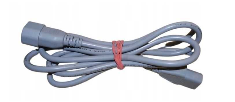 Kabel zasilający przedłużka C13/ przedłużka ATX C14 1,2m - 1,8m SZARY