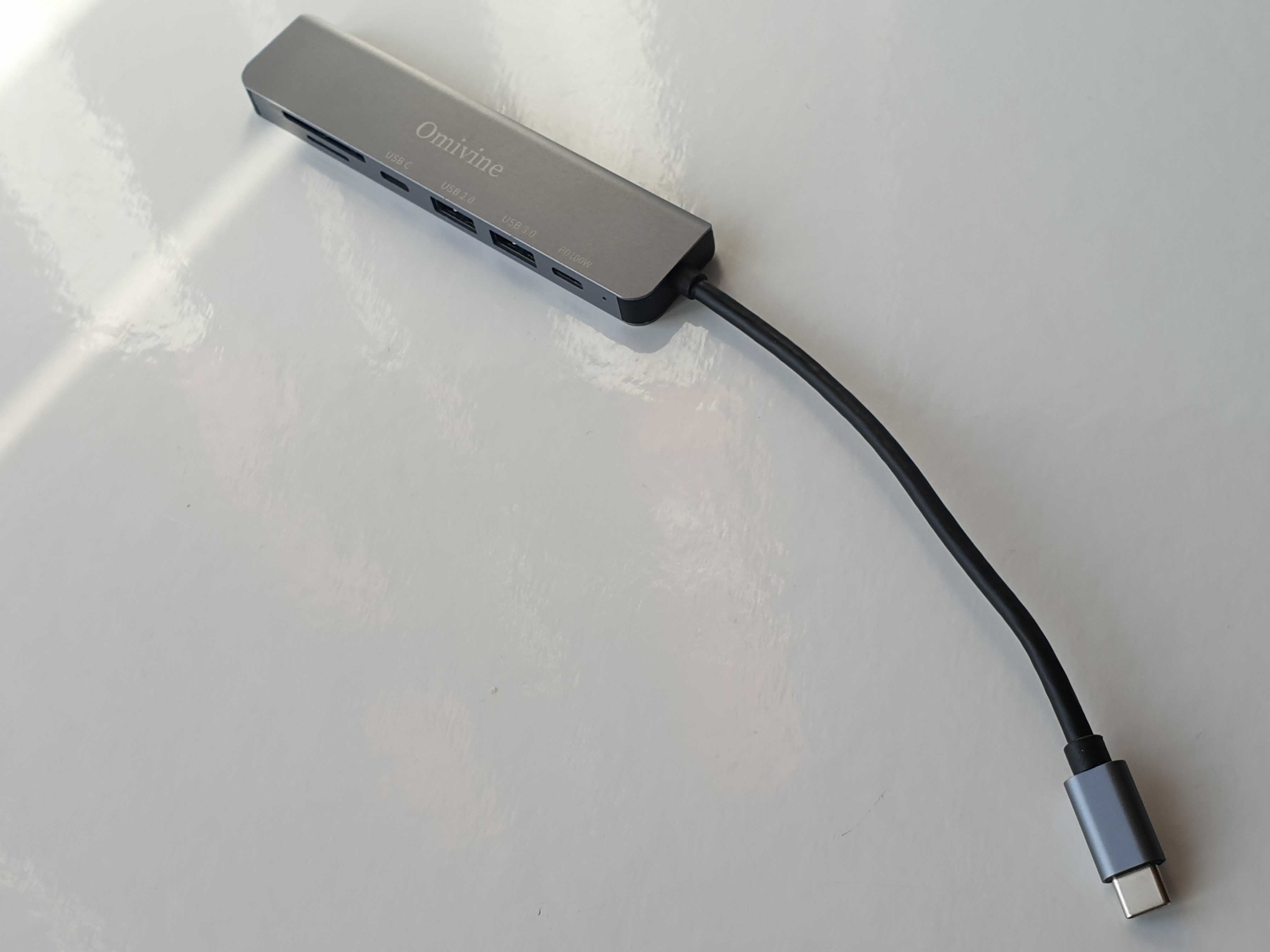 USB Type C  100W  HDMI,Omivine 7-In-1   USB 3.0, SD  TF
