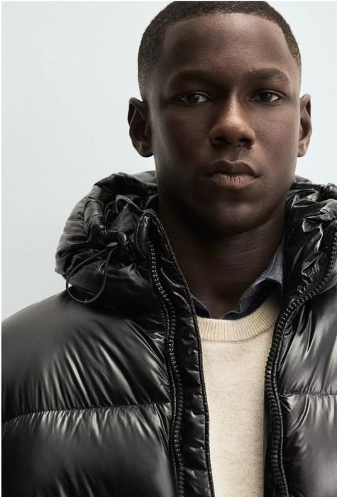 Zara puffer jacket black