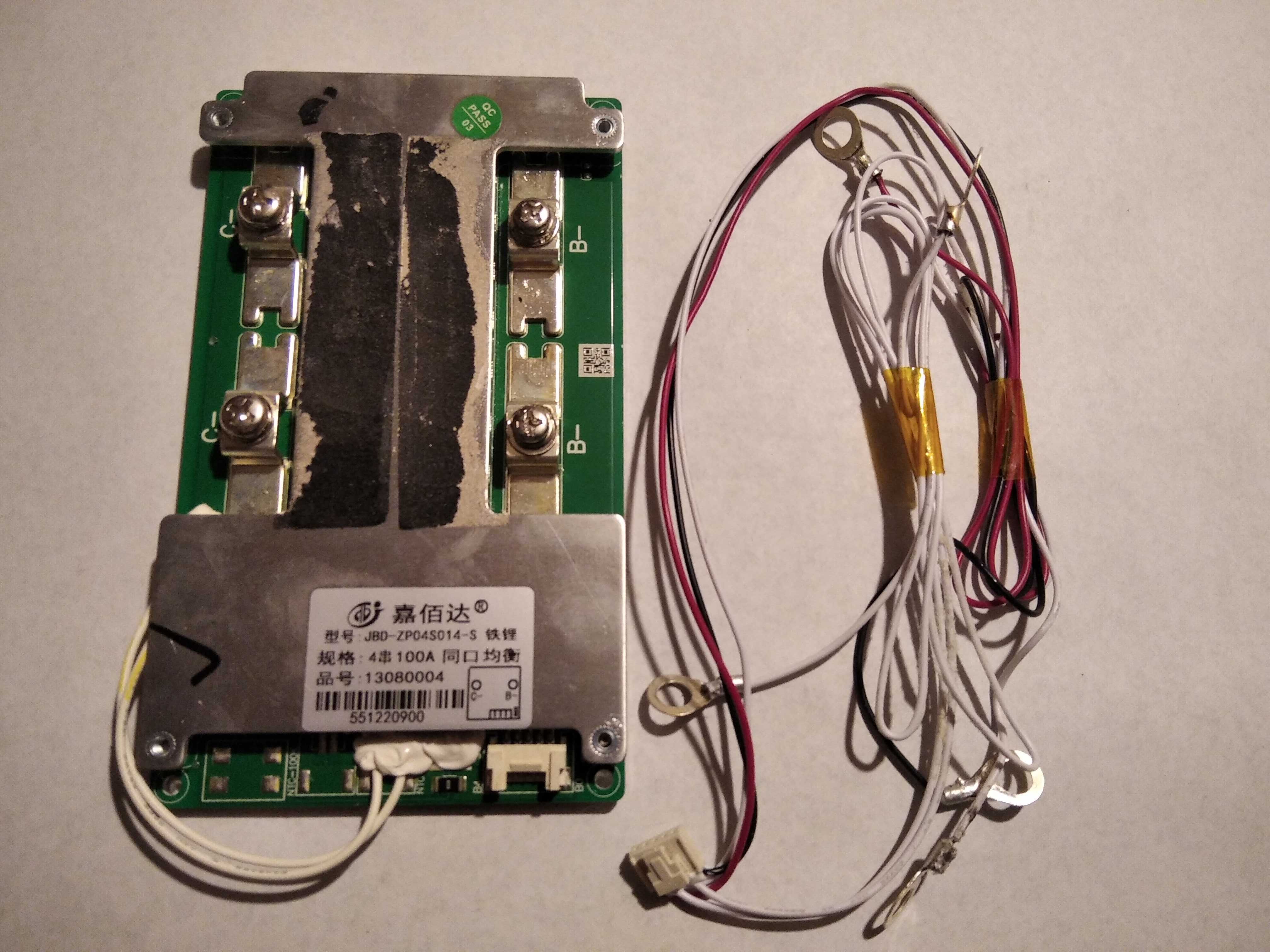БМС для акумулятора JBD BMS ZP04S014 4S 12V LiFePo4 100A
