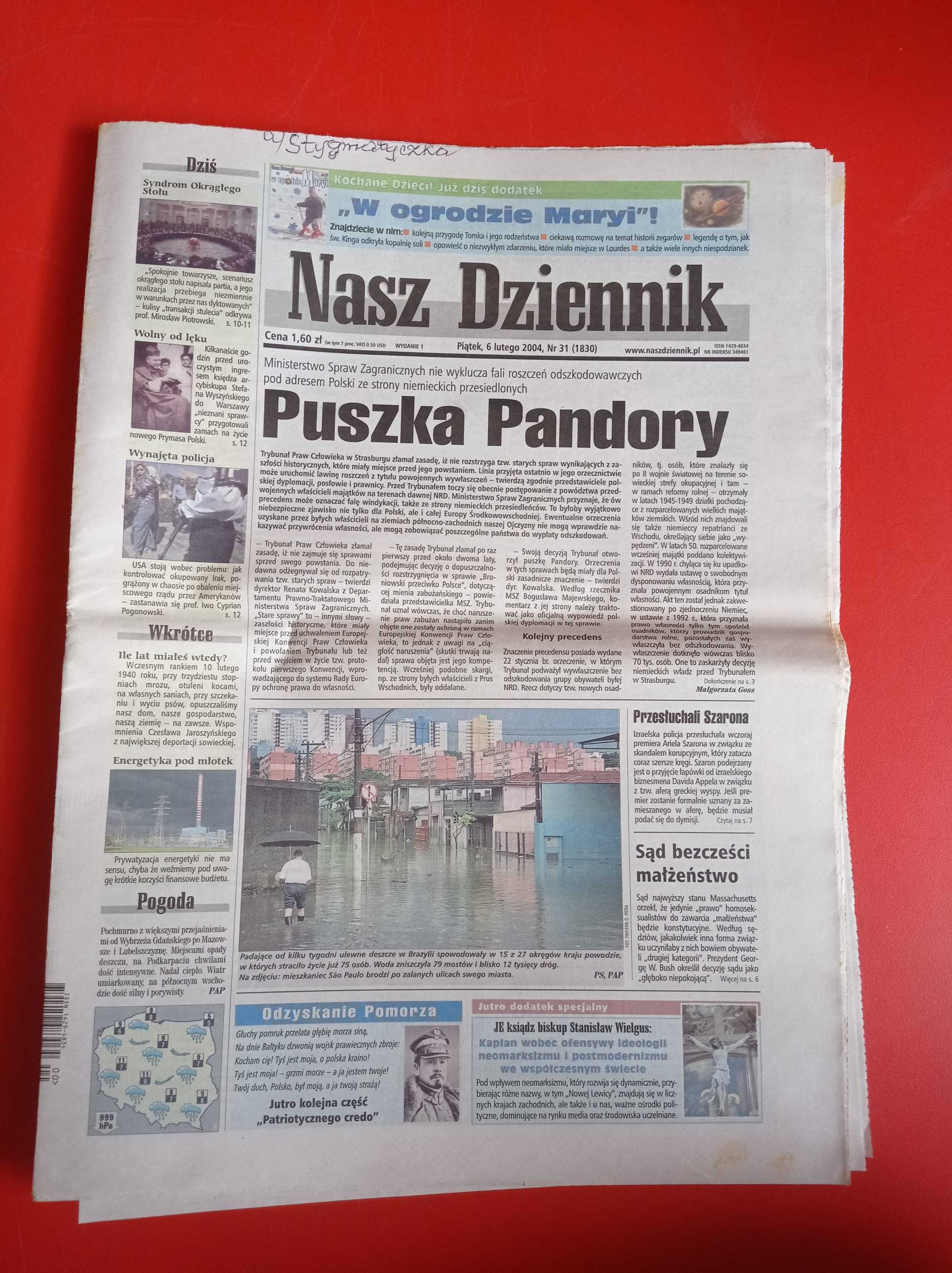 Nasz Dziennik, nr 31/2004, 6 lutego 2004