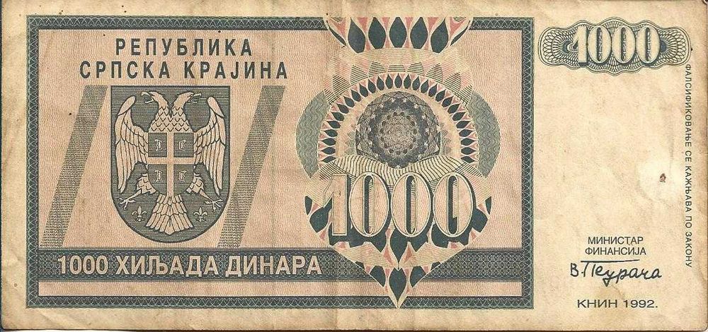 Krajina Sérvia (república da) - - - - - Notas