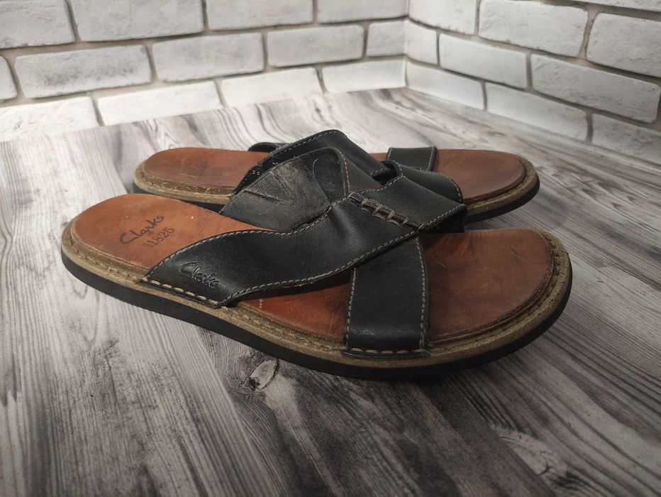 Шкіряні шльопанці Clarks, розмір 40