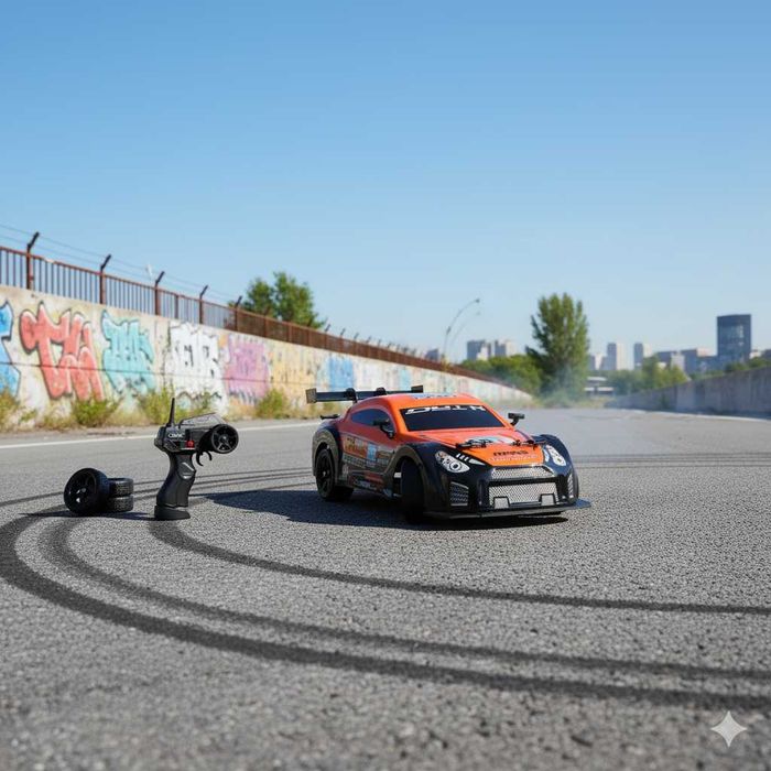 Машинка на радіоуправлінні 18км/год 29см 7,4V + 4 запаски для дрифта