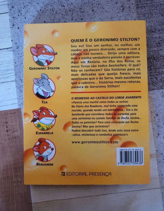 Geronimo Stilton O regresso ao Castelo Lorde Avarento Editorial Presen