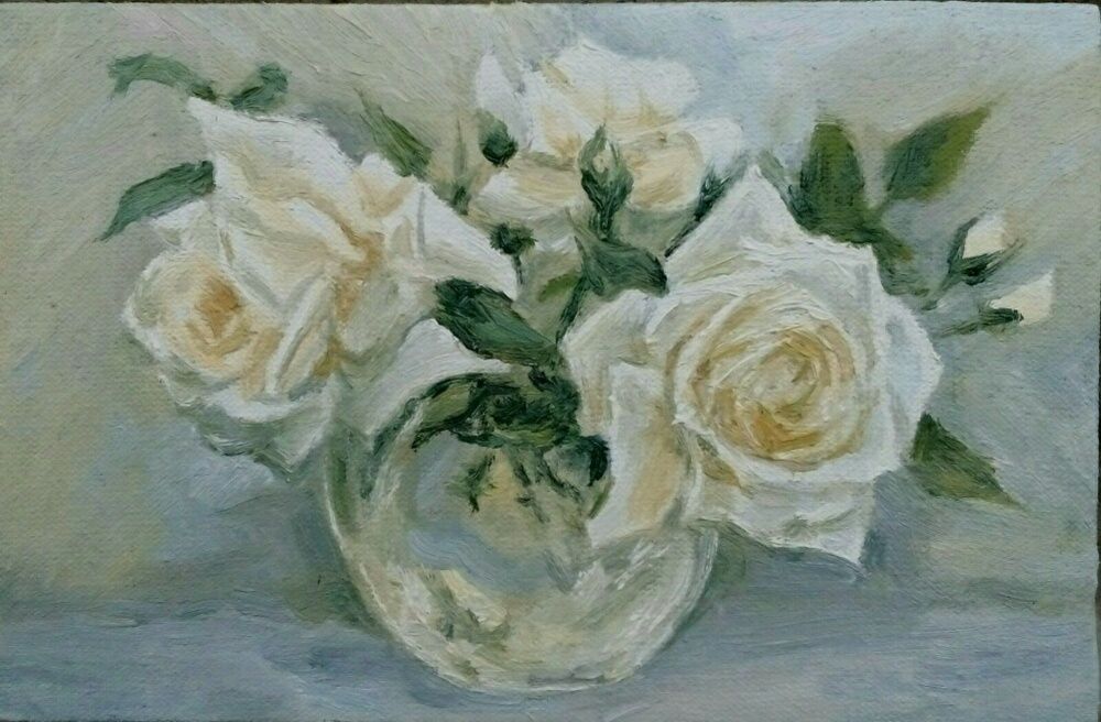 Картина маслом на холсте Розы