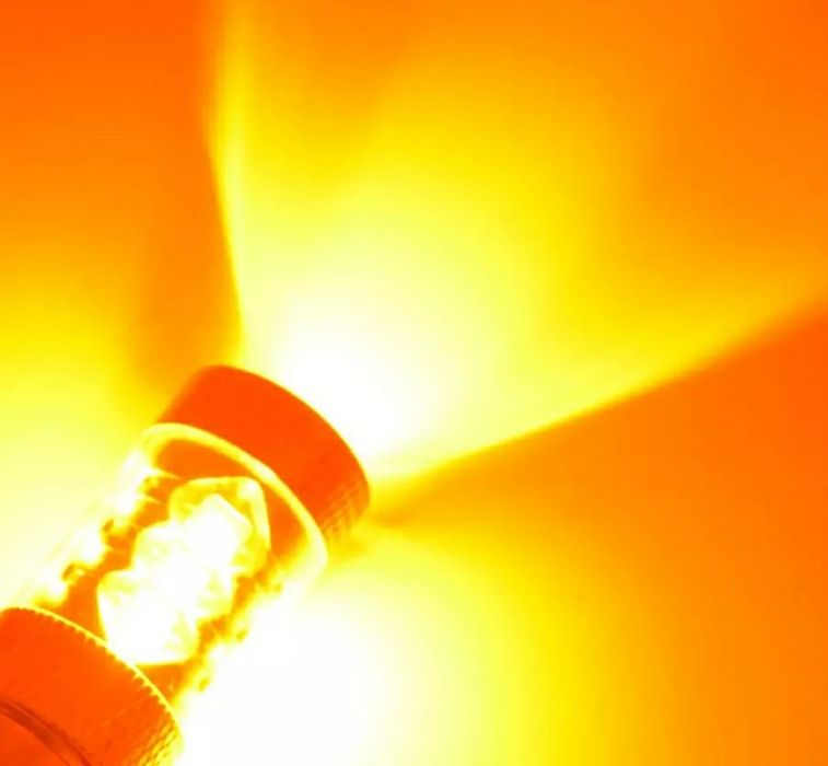 Лампа в поворот Led желтый в красном фонаре Osram 80W Янтарный USA США