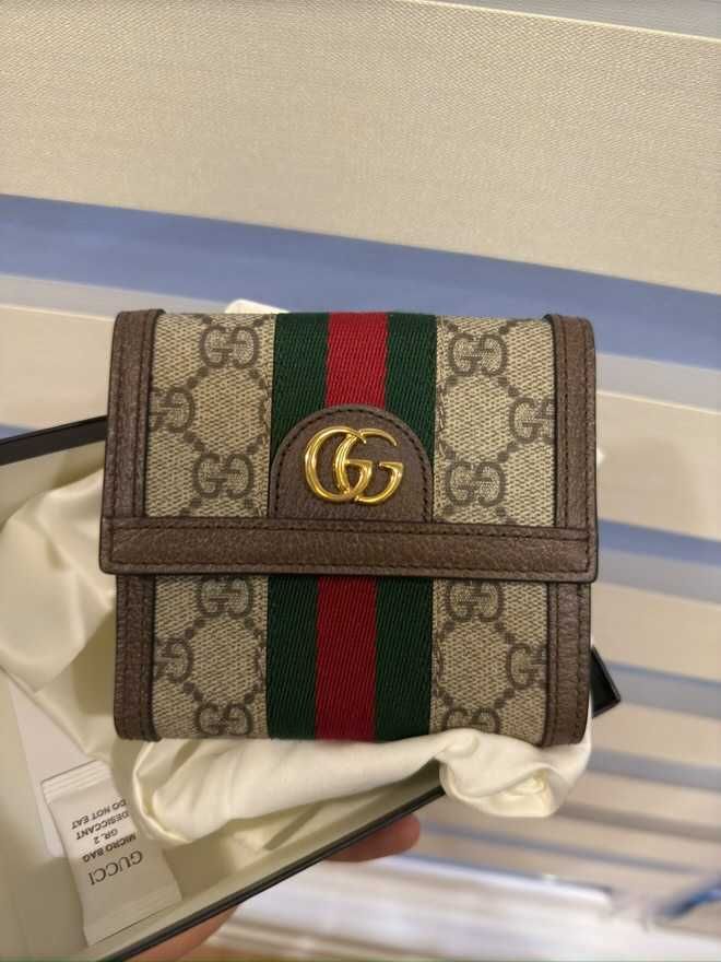 GUCCI GG Supreme Ophidia French flap wallet гаманець новий оригінал