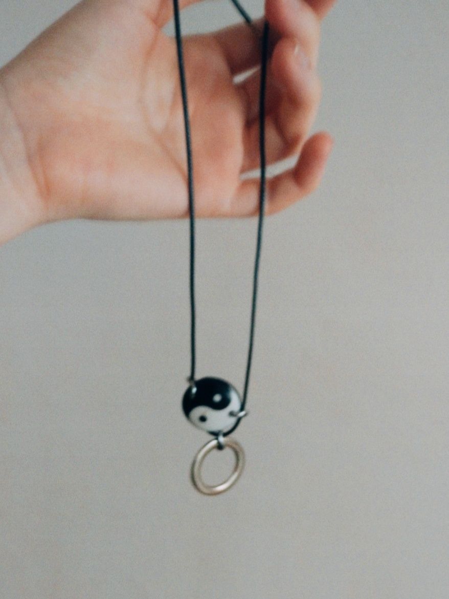 Naszyjnik handmade yin yang
