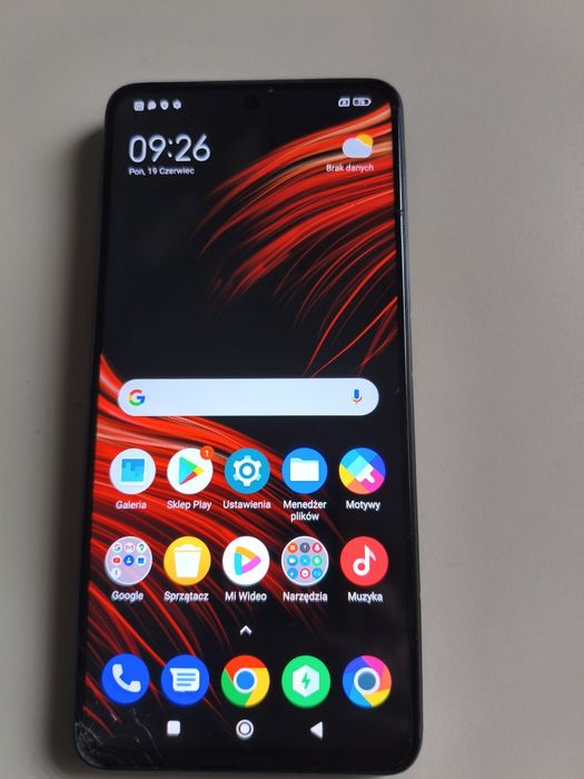 Poco X3 NFC, sprawny, pęknięta szybka