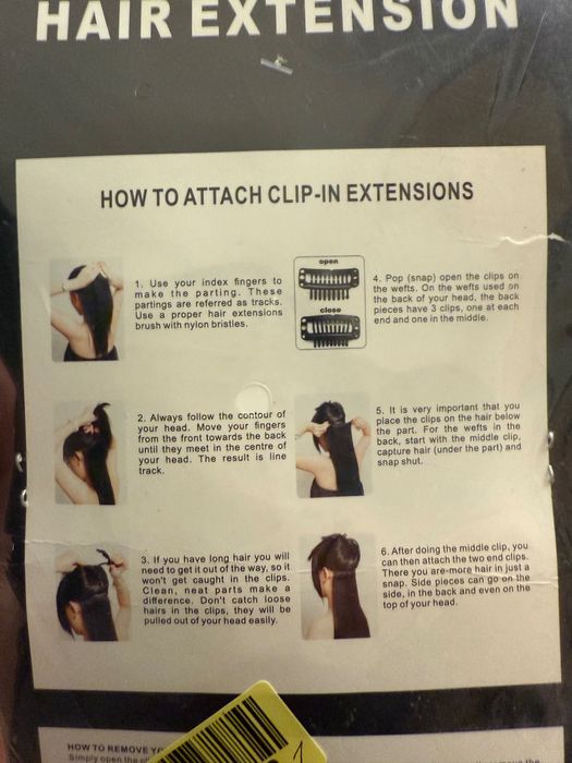 Натуральные волосы на заколках