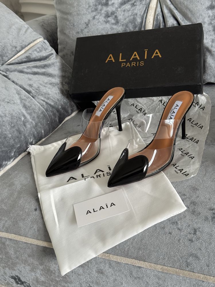 Лаковые туфли 37 и 38 размер босоножки с прозрачными вставками alaia
