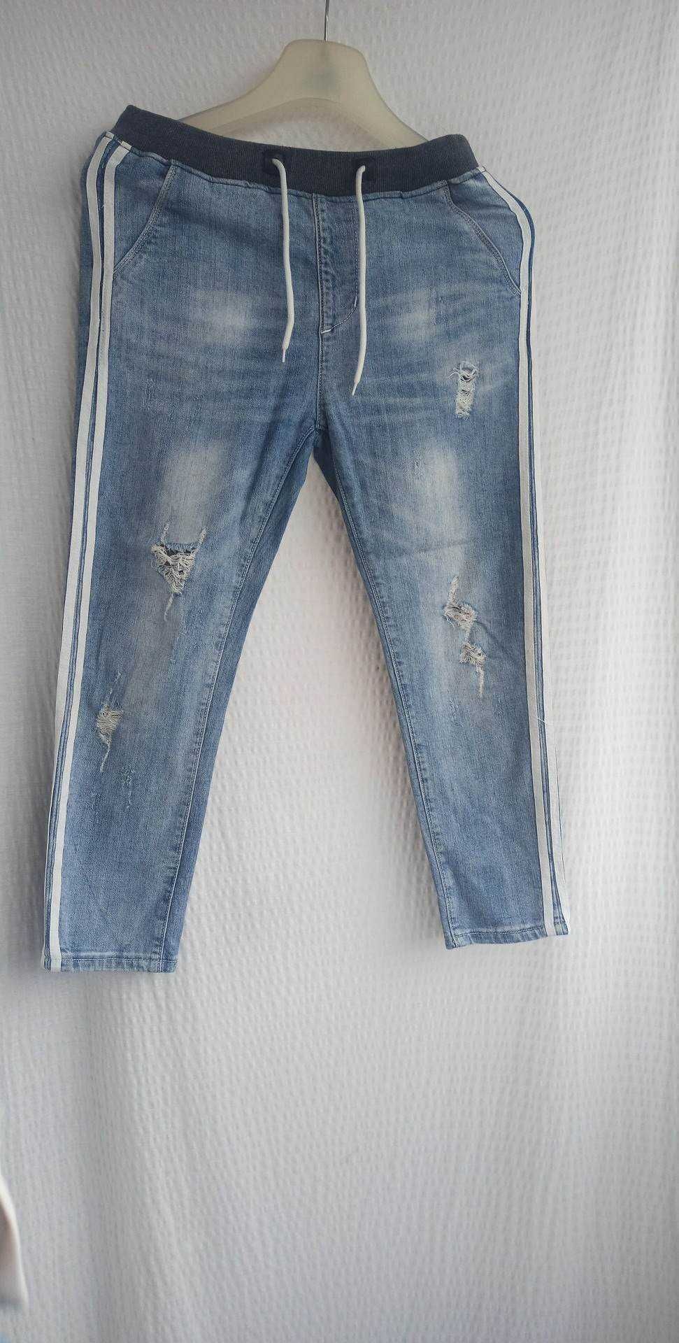 HIT  MODNE jeans  włoskie r.40/42 I INNE  perełki