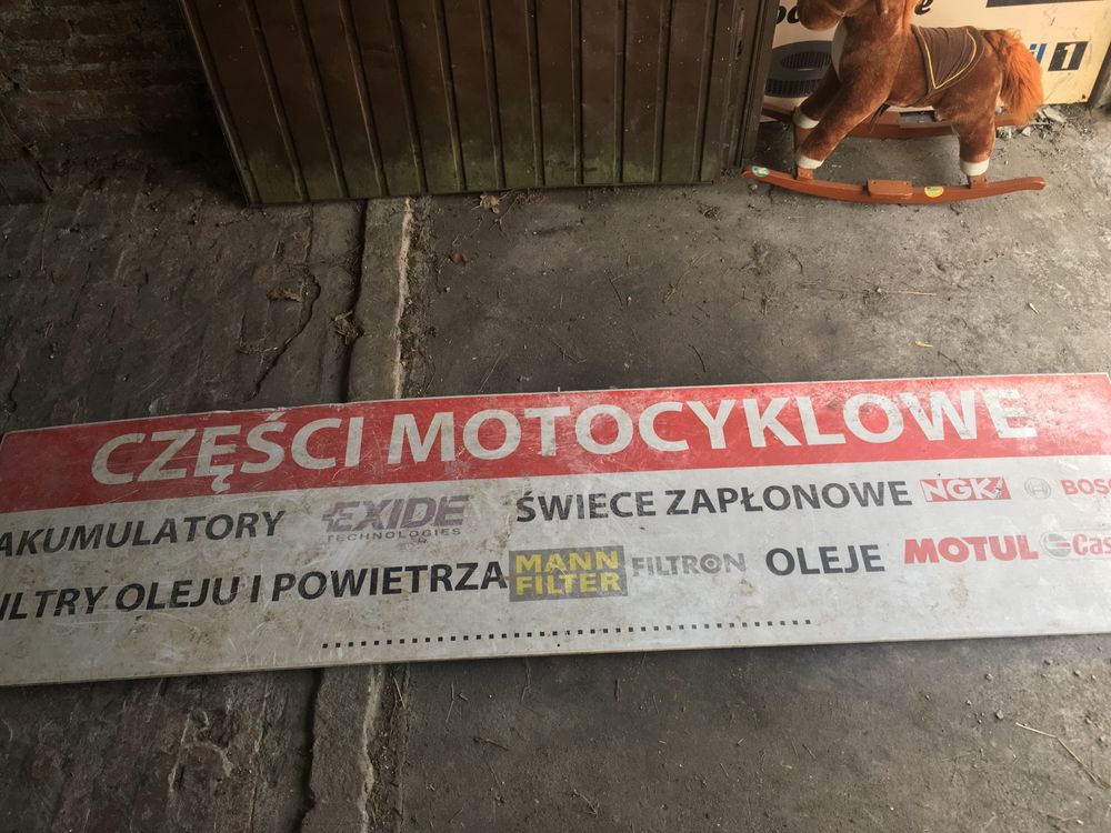 Duża reklama szyld baner reklamowy plastikowy części motocyklowe