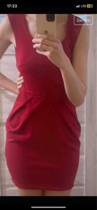 Fajna czerwona sukienka bez rękawów s 36