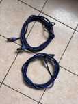 2x Kabel glosnikowy speakon 5m niebieski Neutrik