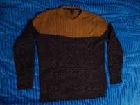 Sweter River Island gruby szyty na drutach we wzory rozmiar M
