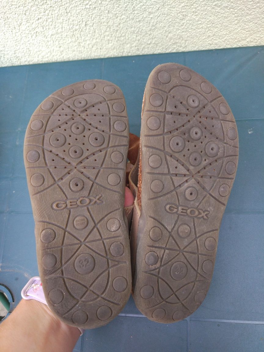 Sandałki sandały japonki skórzane 32 geox