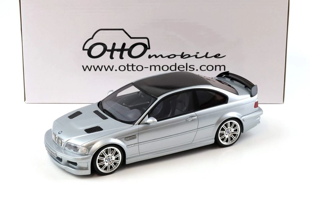 BMW M3 E46 GTR Ano de construção 2001 prata metálico 1:18 OttOmobile
