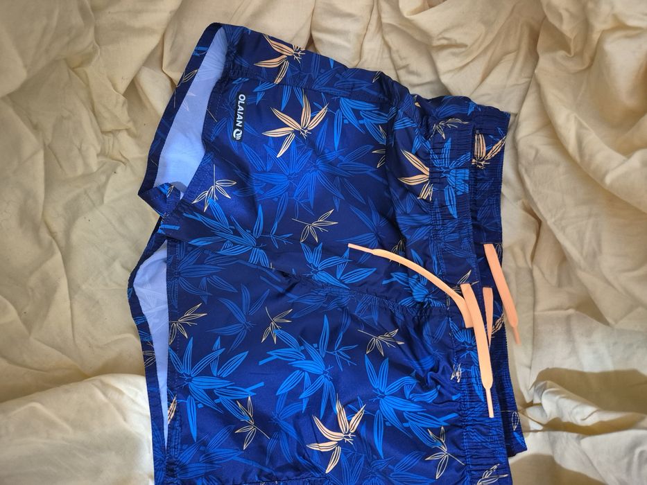 Шорти tween 100 OLAIAN з принтом bamboo темно-сині НОВІ