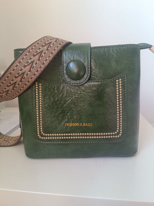 Mala tiracolo Verde estilo Vintage