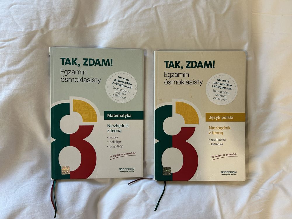 Tak, zdam - egzamin osmoklasisty, repetytorium matematyka, jezyk polsk