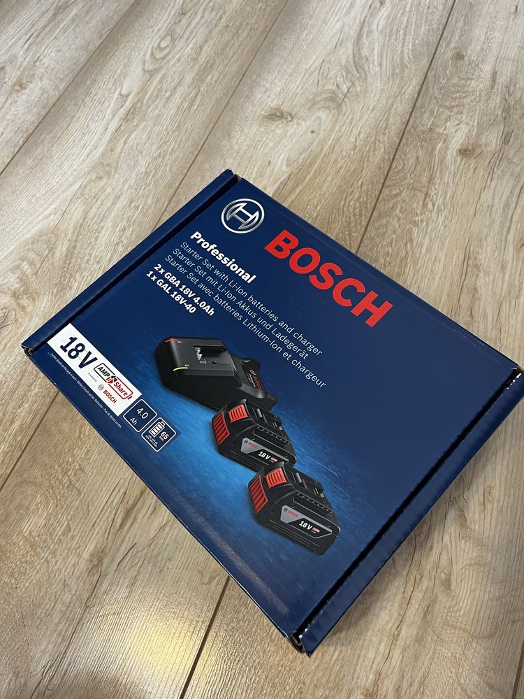 Zestaw startowy Bosch ładowarka GAL 18V-40 2 AKUMULATORY GBA 18V 4.0AH