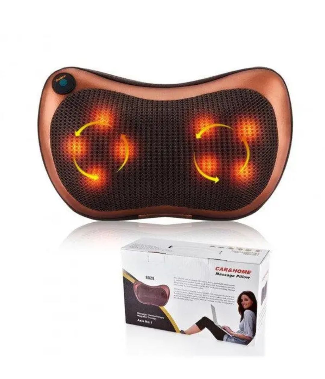 Массажная Подушка Massage Pillow UKC QY-8028 Инфракрасный роликовий