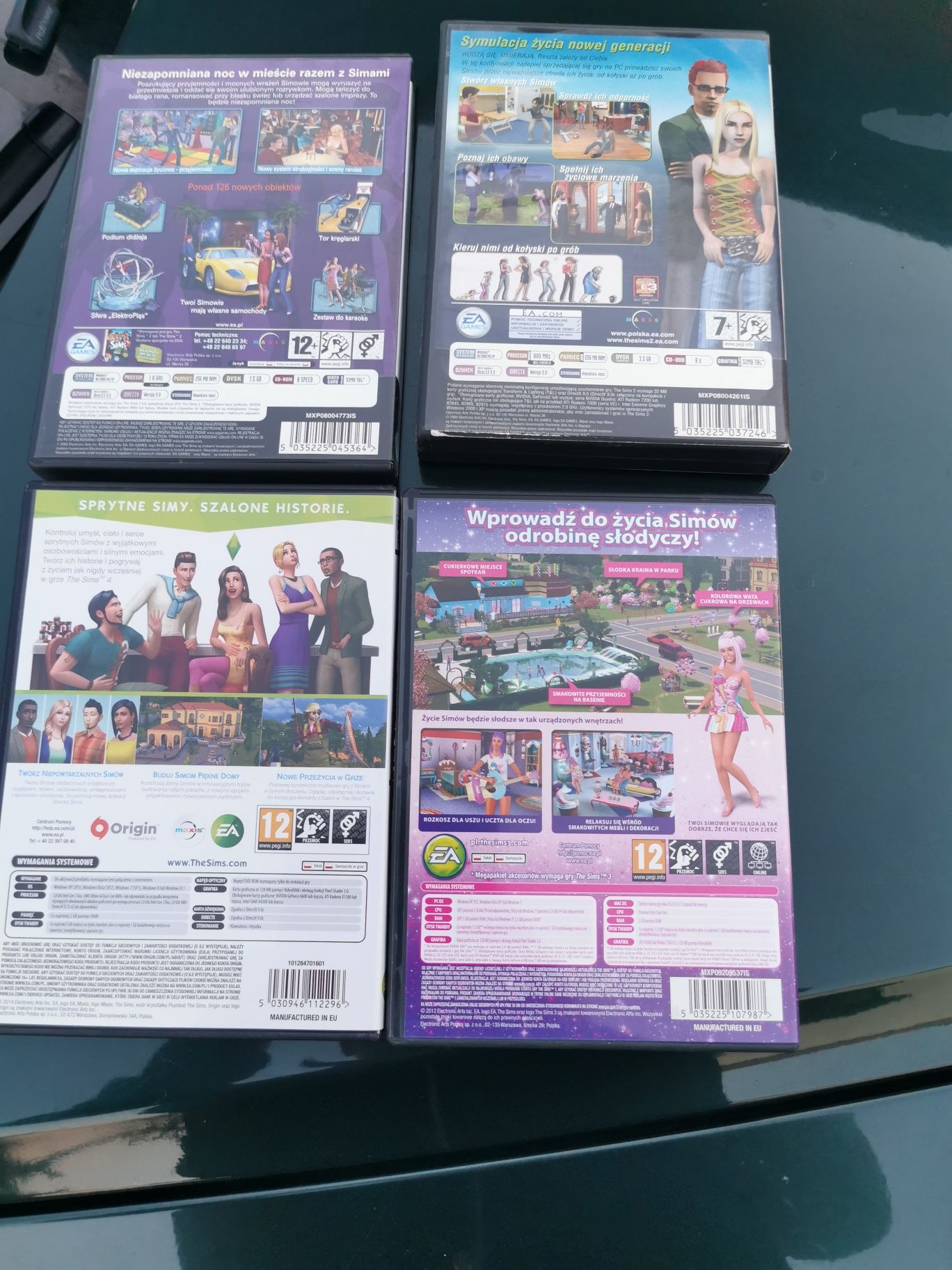 SIMSY kolekcja na PC 4 sztuki