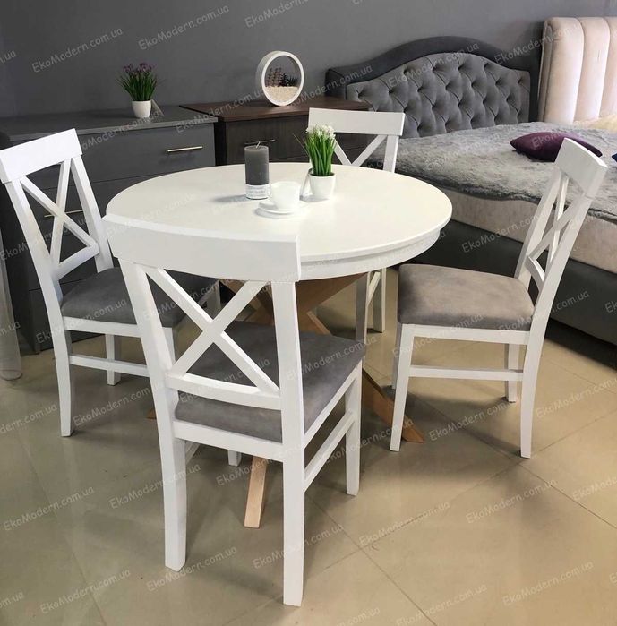 Стільці м'які банкетні Білі та Слонова кістка у вітальню, на кухню