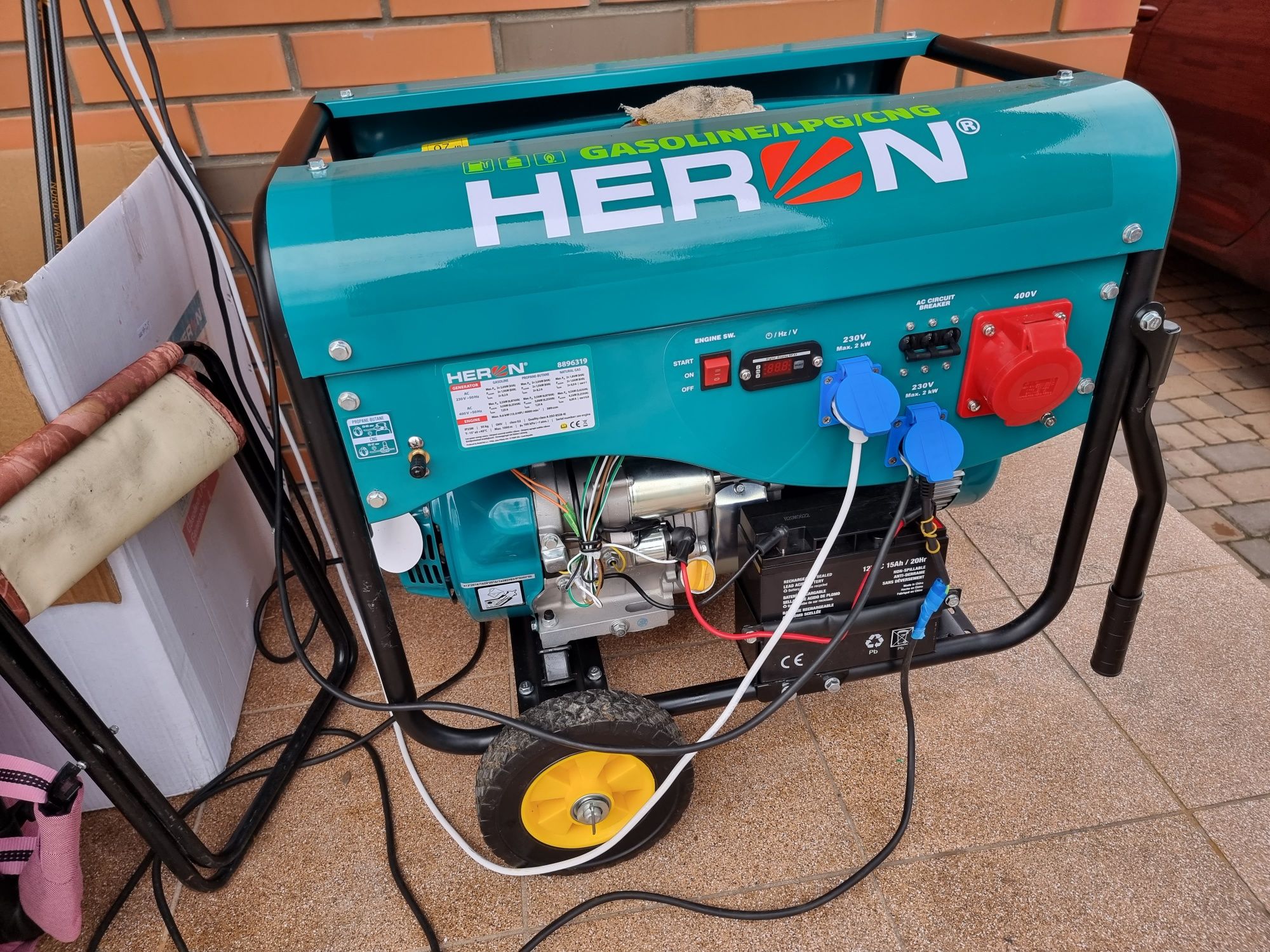 Генератор Heron 5.5 kw бензин/газ