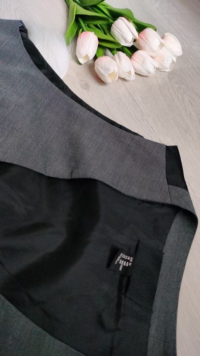 Kamizelka męska garniturowa H&M r. 54 szara kratka