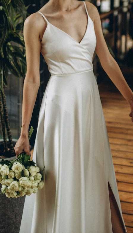 Сукня весільна \ випускна, ручна робота, італійський шовк