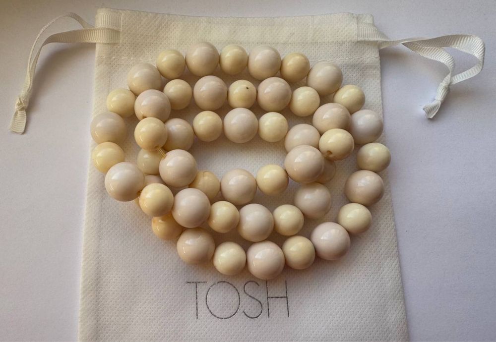 Набор Tosh бусы и браслет "слоновая кость" на свадьбу, выпускной