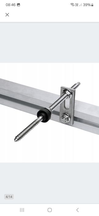 Алюмієма система кріплення для сонячних панелей на дах