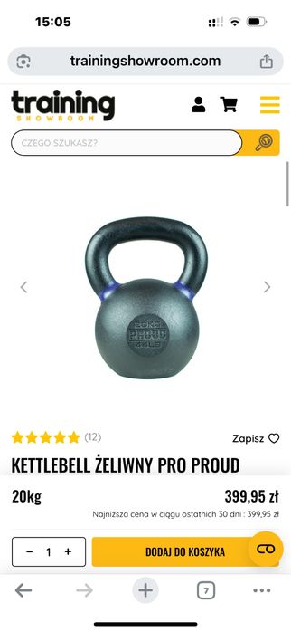 Kettlebell 20 kg proud